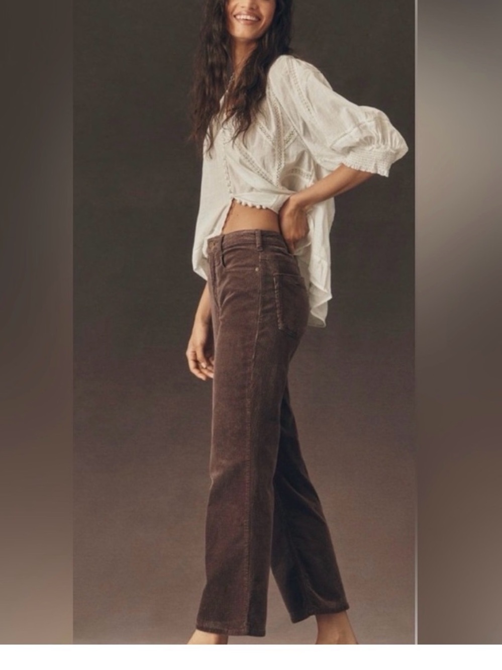 Anthropologie Pilcro corduroy brown pants 29 women’s